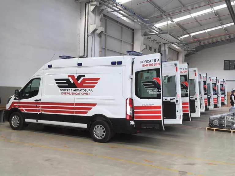 New ambulance fleet launched from Turkey towards Albania