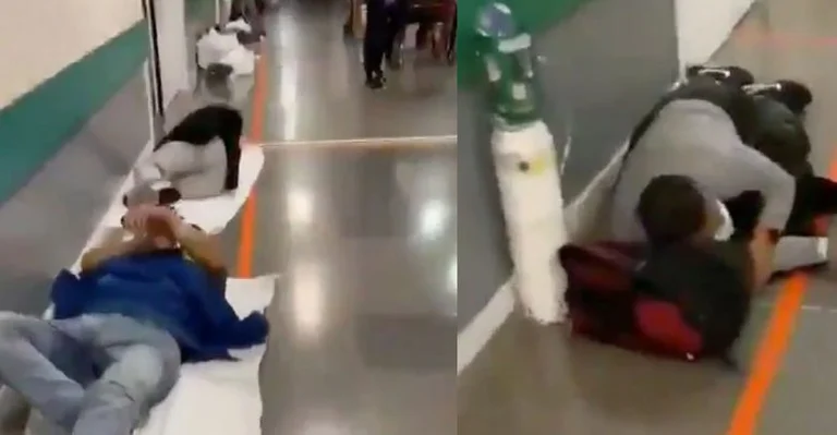 No hay camas para ellos: Horribles imágenes del hospital de los pasillos (Vídeo)