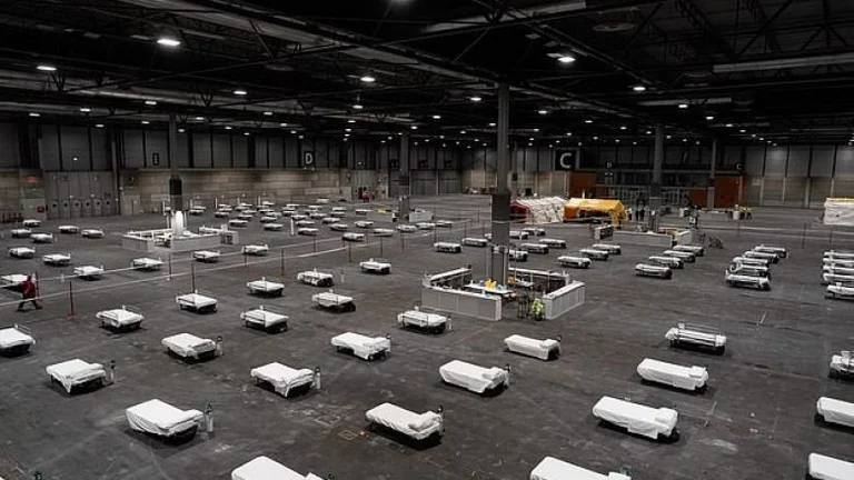 Within the largest hospital in Europe with 5,500 beds built by Spain