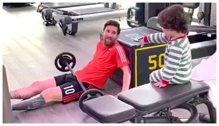 Messi në palestër me fëmijët e tij, nuk kërkon shoqëri më të mirë për ushtrime