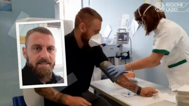 Alle Italien isoliert, aber De Ross geht ins Krankenhaus, um Blut zu spenden.