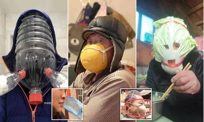 Le côté comique du coronavirus, les gens éventent leur imagination avec des masques