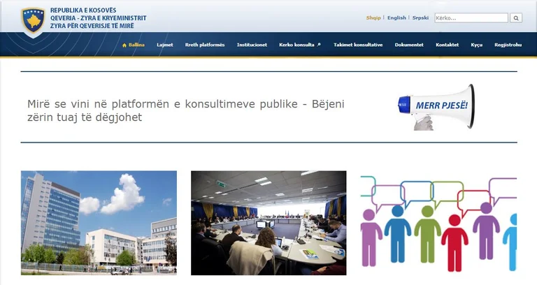Participation accrue de la société civile à l'élaboration des politiques publiques au Kosovo