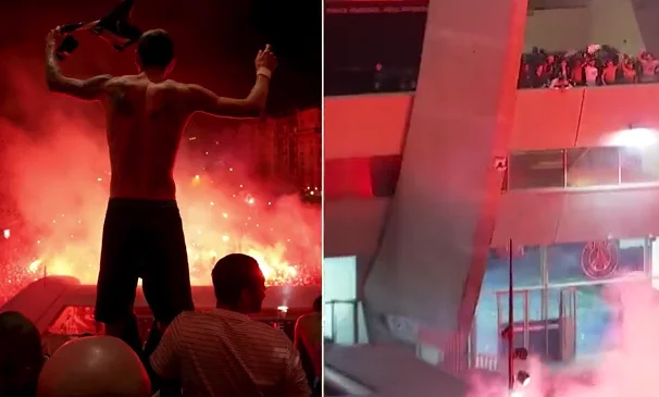 SPG played without fans, but that did not stop them from marching towards the stadium, making so crazy parties.
