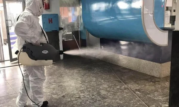 Pristina central bus station disinfected