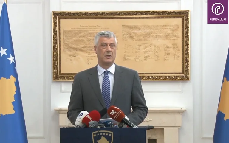 Presidente Thaci: Ciudadanos La confianza en la UE es 0