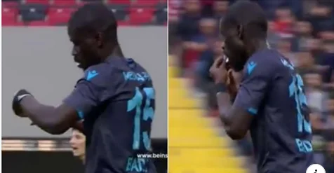 Crazy: Trabzonspor player eats his letter of instructions not to fall into the hand of enemy