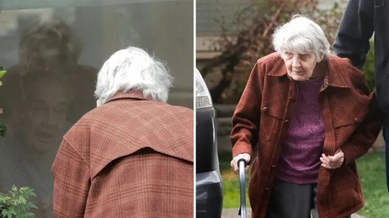 ¿Es este el gesto más hermoso del amor? El hombre en cuarentena, la mujer le habla desde la ventana