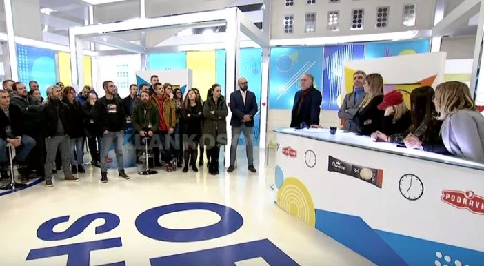 Baton Haxhiu sochi contains tears, as he greets Kosovo clan workers