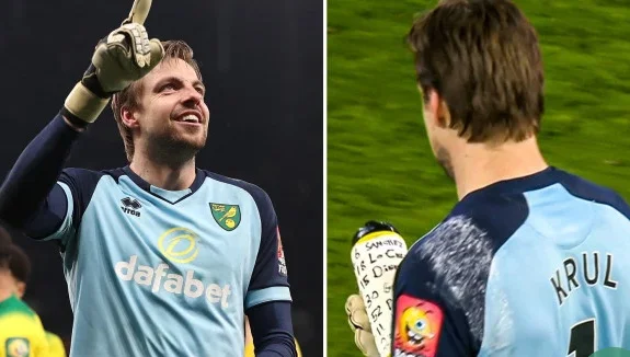 Amazing, the goalkeeper of Norwich City really a genius, see what served the bottle of water