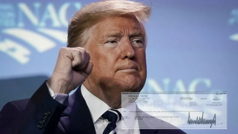 Trump donates a quarterly wage to help fight the coronavirus