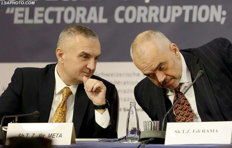 In Tirana heute die Meta Rallye gegen “rrusht-state”