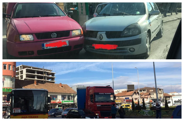 Kosovarët nuk dinë të kthehen në rreth: Bllokohet rrethi në Fushë Kosovë nga dy aksidente njëherësh (Foto)