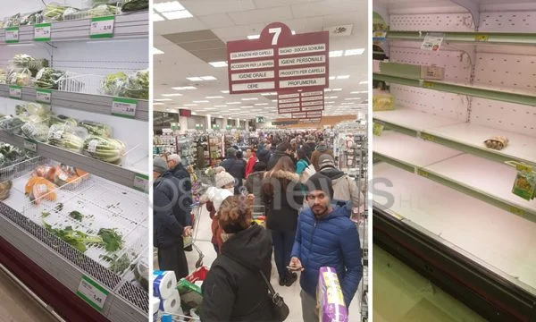 Italia në panik nga koronavirusi, qytetarët boshatisin raftet e supermarketeve
