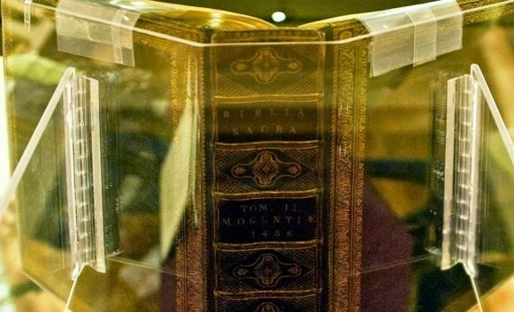 The Bible printed on metal tablets 565 years ago