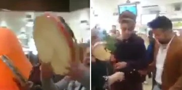 Les Albanais bloquent l'aéroport de Hambourg : la mariée est arrivée.