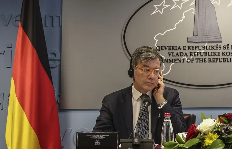 German Ambassador Ironically with Petrit Selimi, he expects apology