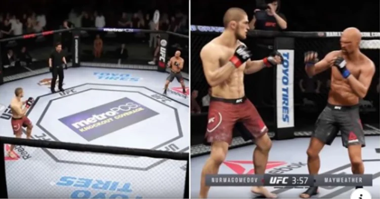 The simulation of the Maywater Mechier Khaab in UFC ends with the brutal knockout in the first round