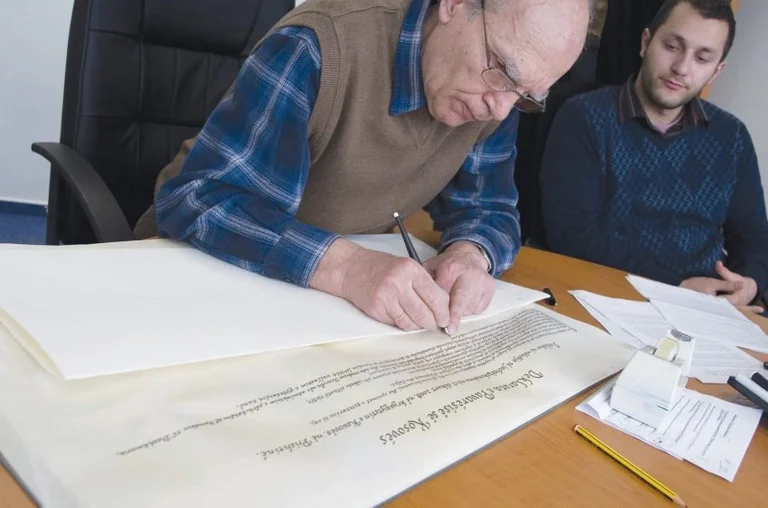 Shyqri Nimani: 16 hours in a row I worked in the Declaration of Independence