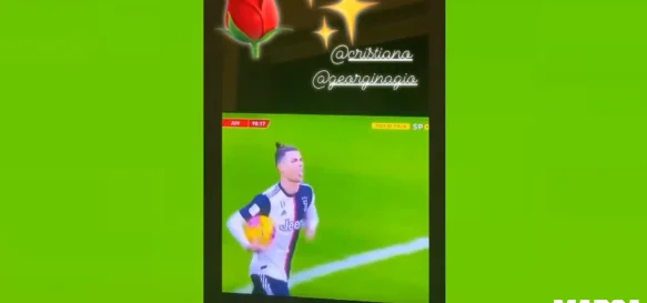 La réaction épique de Georgina quand Ronaldo a marqué contre Milan