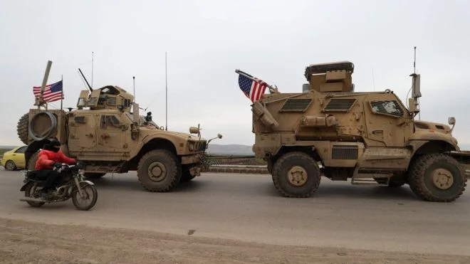 The Syria War: American troops face government supporters in Qamishli
