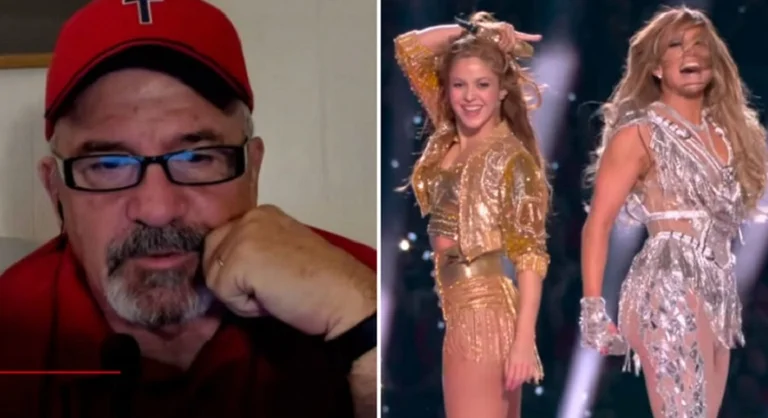 Christian Activist denouncing NFL for 867 trillions after the strip of Shakira and J Lopez in the finals forced him to jerk off)