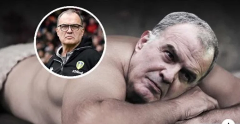 Bielsa's nuts: Laying a pipe at the strip table for 30 minutes when you lose a match