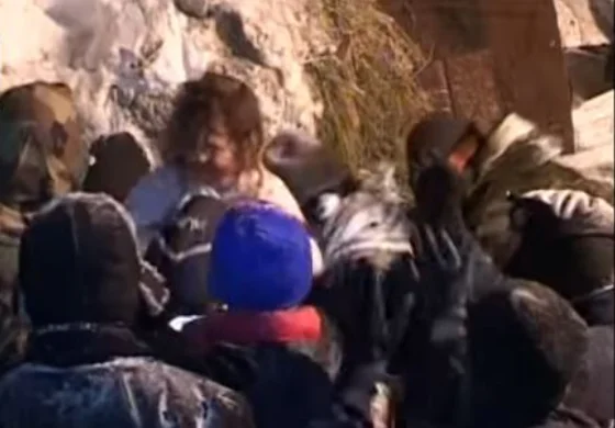 Moments when Amsera Reka was saved alive from ruins in the Restelica