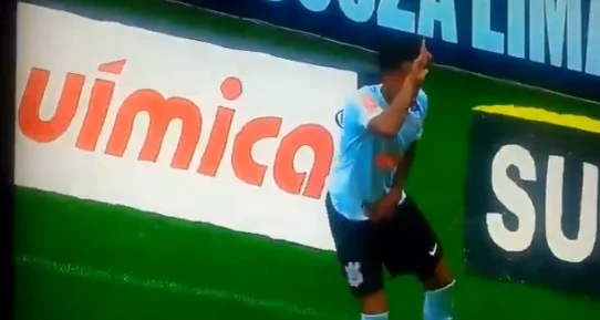 Embarrassing: He celebrates with all the being after he scores, but the judge makes him sick.