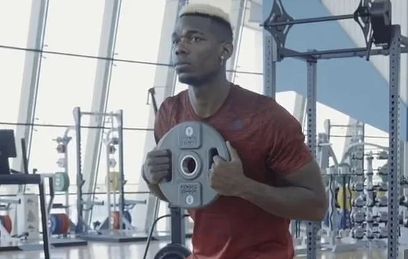 Pogba shows he's working hard to get back