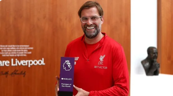 Strange Klopp sélectionne à nouveau l'entraîneur du mois