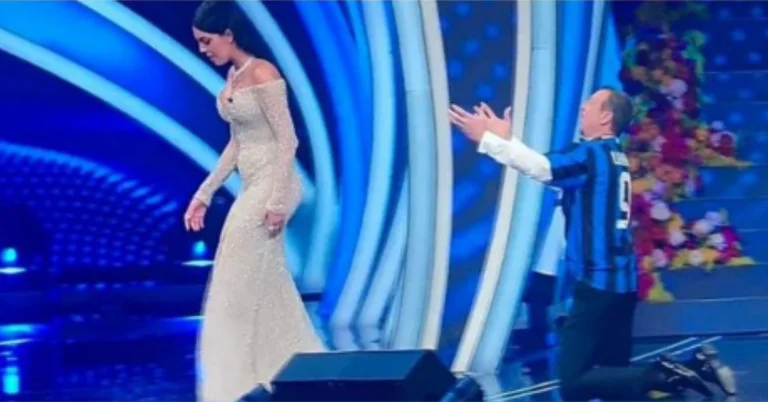Epic trick: In Sanremo they mock Gorgina Rodriguez in front of Ronaldo