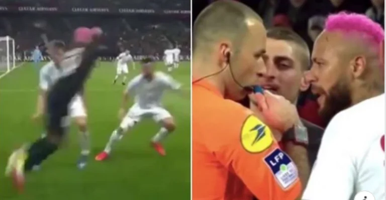 Neymar u ndëshkua me të verdhë pasi u mundua ta poshtëronte kundërshtarin me një truk spektakolar