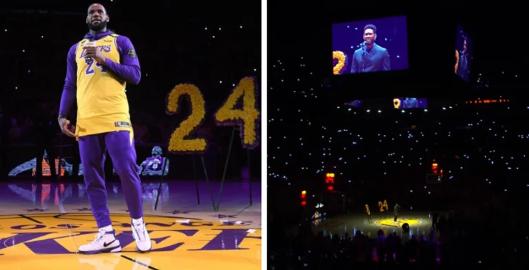 Pamje nga tributi i jashtëzakonshëm që LA Lakers i kushtoi mbrëmë Kobe Bryantit