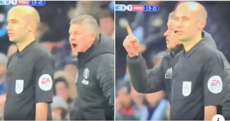 El momento en que Solsquier gritó a Lingard una vez más y se fue después de perder posesión de la pelota