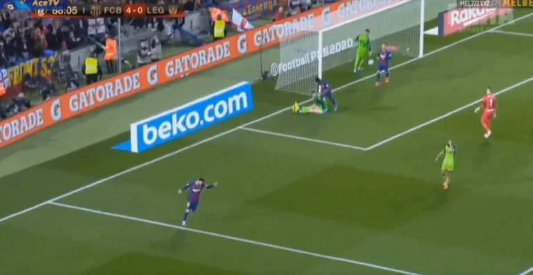 Le match ne pouvait pas être fermé sans marquer à nouveau Messy: Tu le fais avec style, tu passes par le gardien.