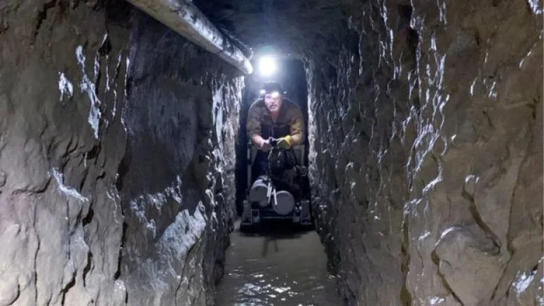 The U.S. Mexican border uncovers the smuggling tunnel sometimes long enough to publish details and images