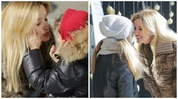Alketa Vejsu à Sanremo avec son mari et sa fille