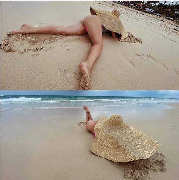 Fai una vacanza con il ragazzo ma non dimenticare di posare mezza nuda.