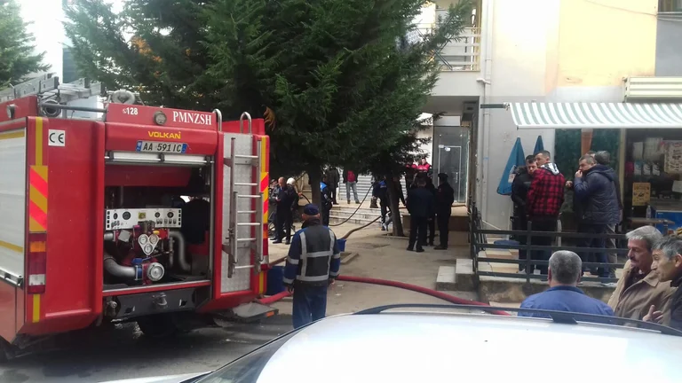 Fire breaks out at a gas station in Tirana
