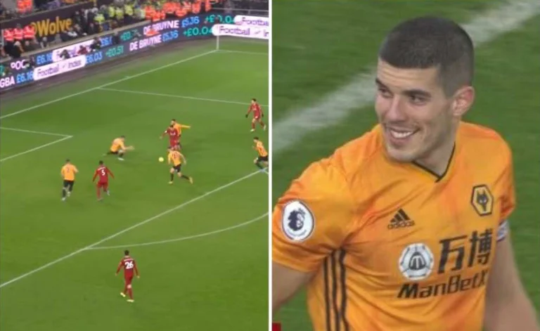 Fans are accusing Wolves' star of deliberately slipping to let Firmino score