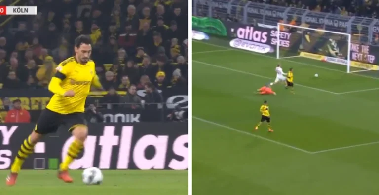 A Hummels cross from defence defeats the entire clan, Reus marks with a simple touch