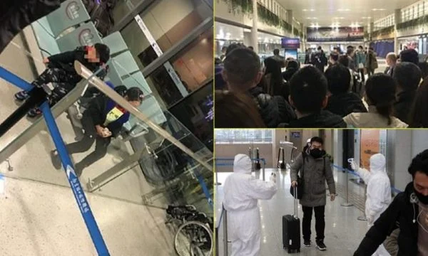 Das Paar verlassen ihre Kinder am Flughafen, weil sie Symptome des tödlichen Virus hatten