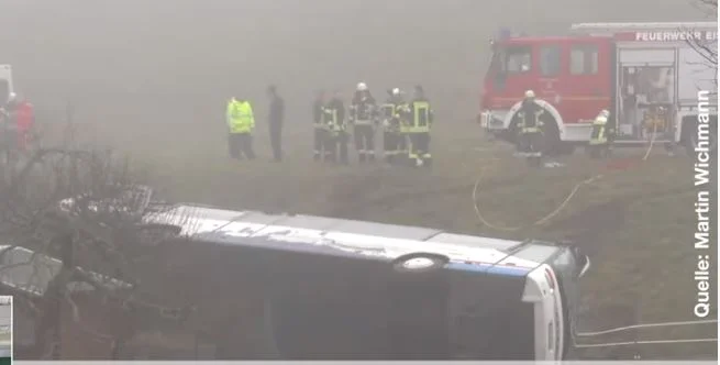 Tragedy in Germany, two children die after a school bus collapse