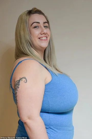 The giant breast - suffering woman