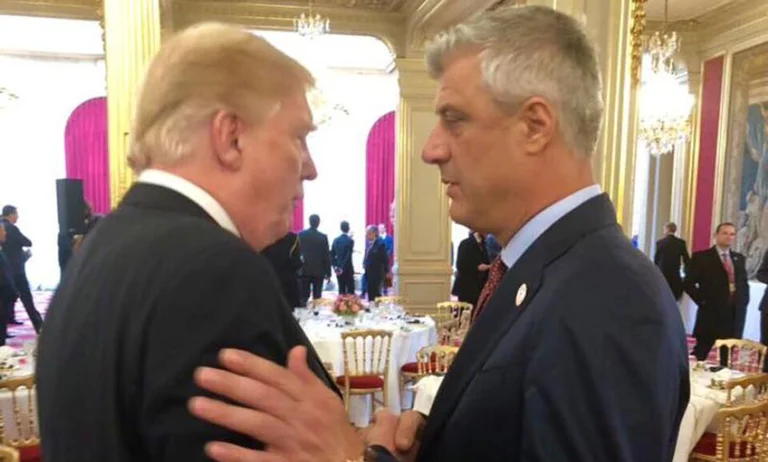 Thaçi falënderon Trumpin: Roli i tij për paqe dhe stabilitet i patjetërsueshëm