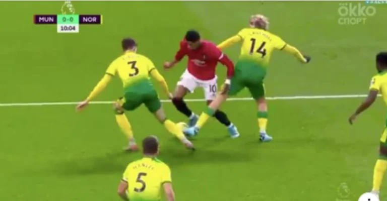 Edhe Ronaldinho do ta xhelozojë këtë superkalim të Rashfordit sot nën presionin e dy mbrojtësve
