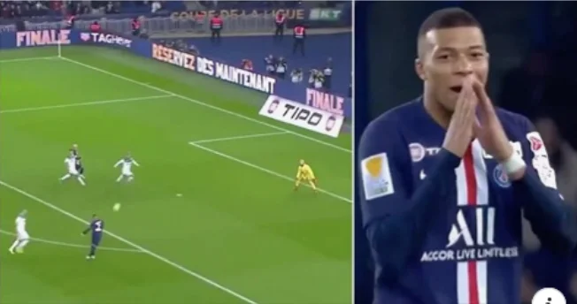 Mbappe ishte vetëm disa centimetra larg ta bllokonte internetin në ndeshjen e fundit të PSG-së