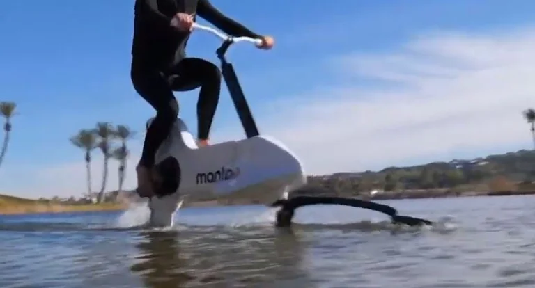 Biçikleta elektrike që mund të ecë mbi ujë (Video)