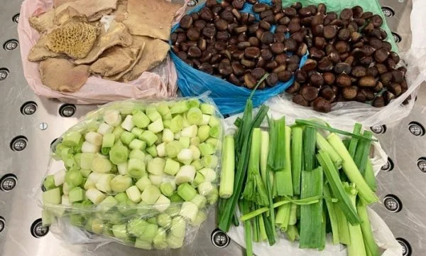 American customs officers wonder what they find in the suitcase for Albanians
